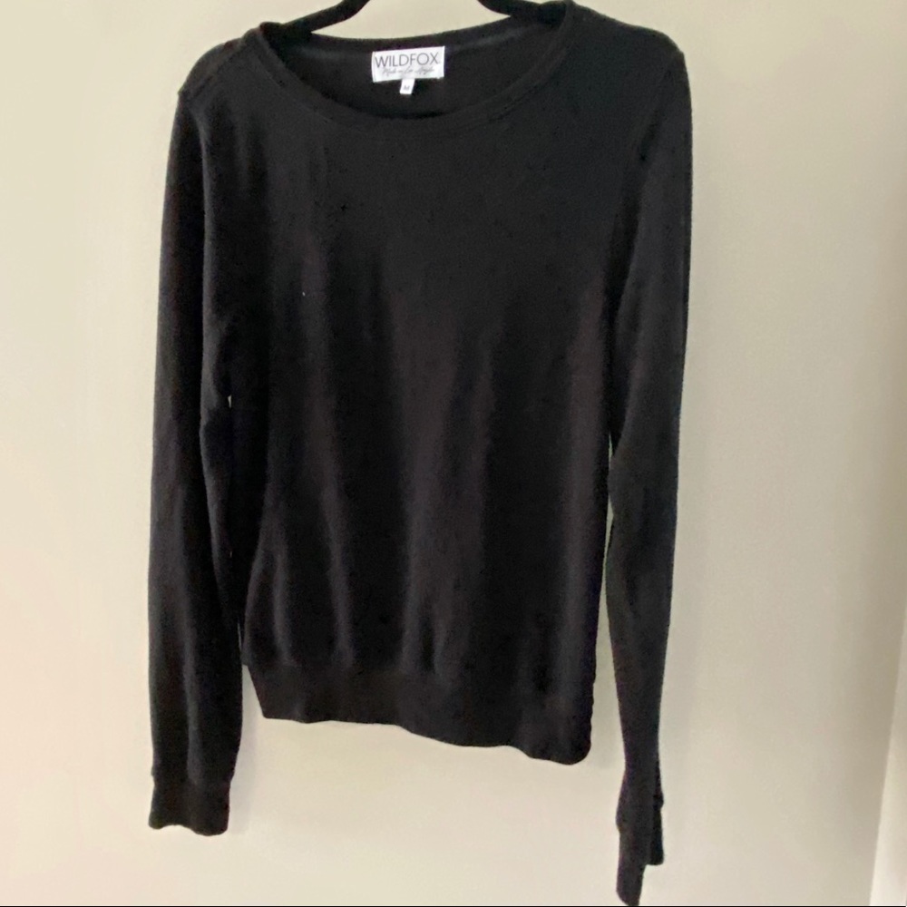 Wildfox Black Longsleeve Basic Pullover Tee